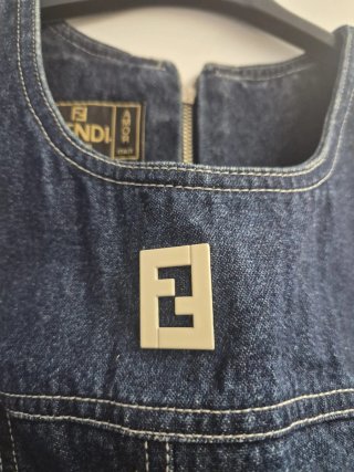 Abito Fendi Jeans Mini Logo FF Vintage