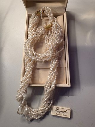 Collar y Pulsera Laperla Jose Jose Oro Blanco