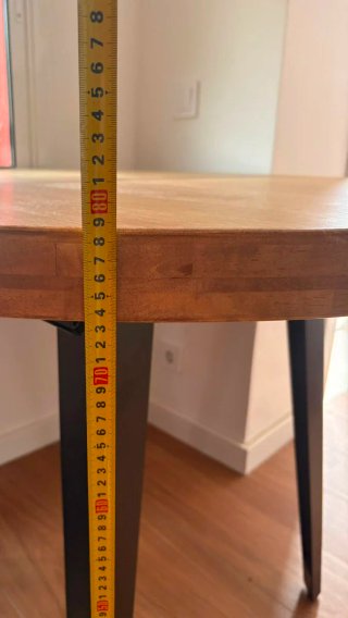 Mesa Comedor Redonda Extensible Madera y Metal