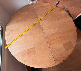 Mesa Comedor Redonda Extensible Madera y Metal
