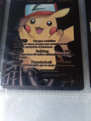 Carta Pokémon Pikachu Pincho Grisáceo EX