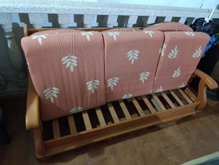 Set di poltrone per terrazzo/giardino in pino massiccio
