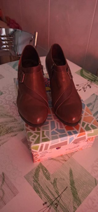 Botines Piel Marrón Talla 37 Nuevos