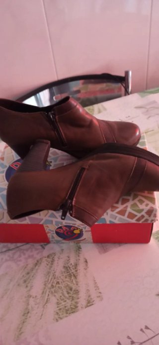 Botines Piel Marrón Talla 37 Nuevos
