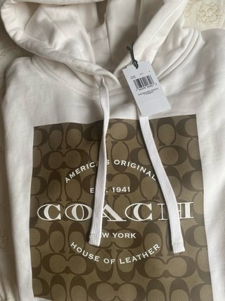 Sudadera Coach Blanca y Marrón