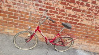 Bicicleta roja vintage
