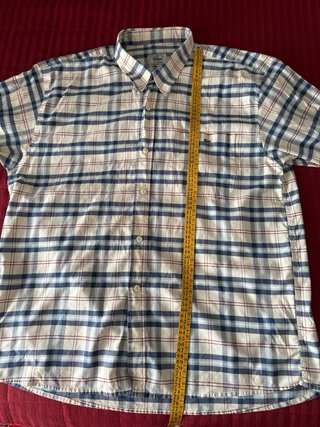 Camisa Lacoste Cuadros Beige y Azul
