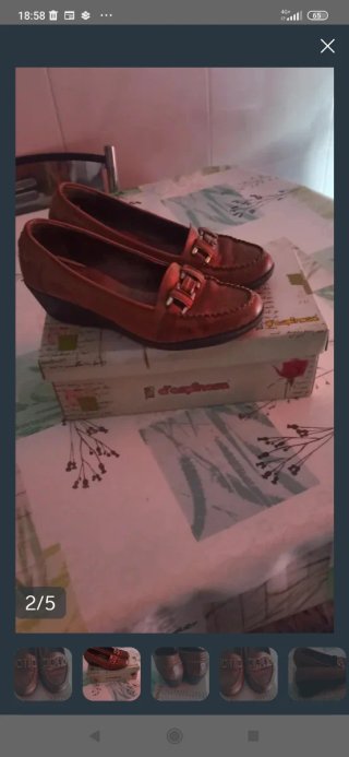 Mocasines de piel beig