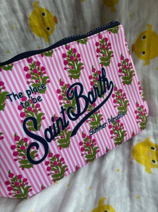 Borsa Saint Barth floreale rosa