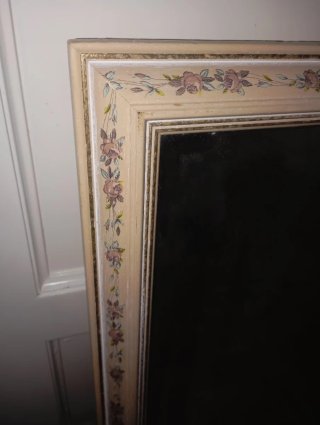 Espejo de madera decorado