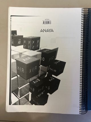 Libro Matemáticas II 2 Bachillerato ANAYA