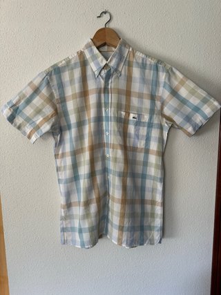 Camisa Lacoste Manga Corta Cuadros M