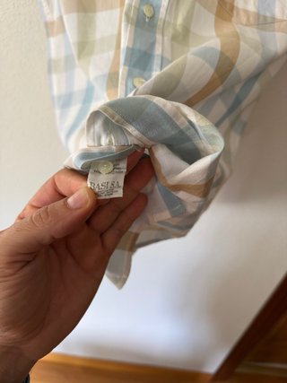 Camisa Lacoste Manga Corta Cuadros M
