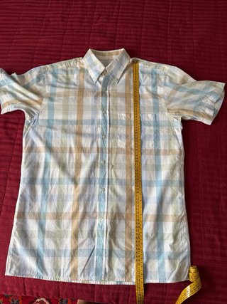 Camisa Lacoste Manga Corta Cuadros M