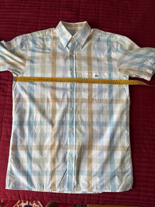 Camisa Lacoste Manga Corta Cuadros M