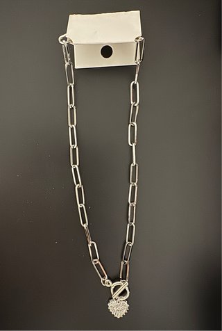 Collar Plateado Corazón