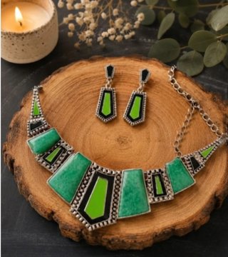 Conjunto Bohemio Collar y Pendientes