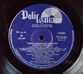 LP Alfredo Arrebola Misa Flamenca Granada