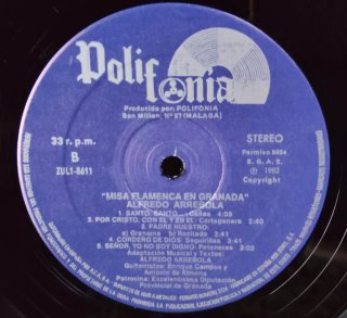 LP Alfredo Arrebola Misa Flamenca Granada