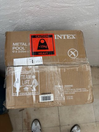 Piscina Intex Redonda Estructura Metálica Azul