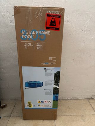 Piscina Intex Redonda Estructura Metálica Azul