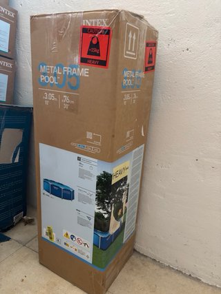 Piscina Intex Redonda Estructura Metálica Azul