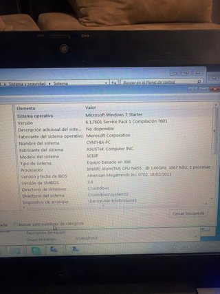 Asus EeePC 1018P W7 - 1GB/250GB Perfecto estado