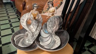Escultura de porcelana figuras mujeres