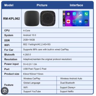 Adaptador CarPlay/Android Auto Inalámbrico