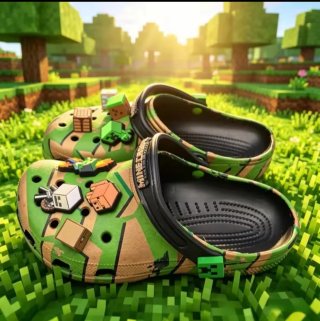 Chanclas Crocs Minecraft