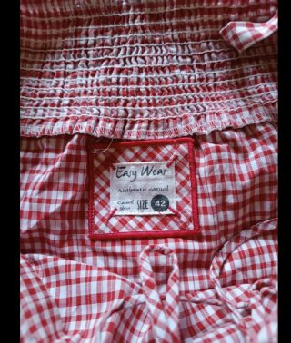 Top tirantes cuadros vichy rojo y blanco
