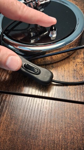 Lámpara negro brillante estilo retro por USB!