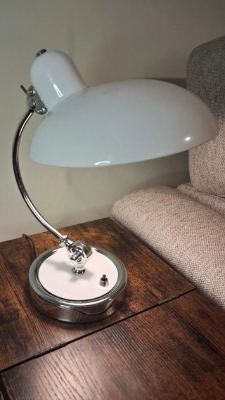 Lámpara blanco brillante de estilo retro!