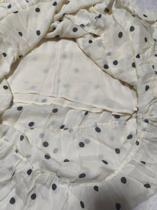 Vestido midi lunares volantes ZARA Talla L