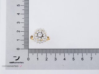 anillo oro 18k con piedra con circonita