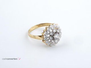 anillo oro 18k con piedra con circonita