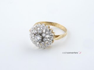 anillo oro 18k con piedra con circonita