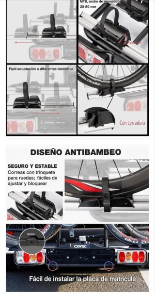 Portabicicletas doble