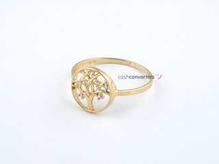 anillo oro 18k con piedra con circonita