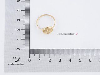 anillo oro 18k con piedra con circonita