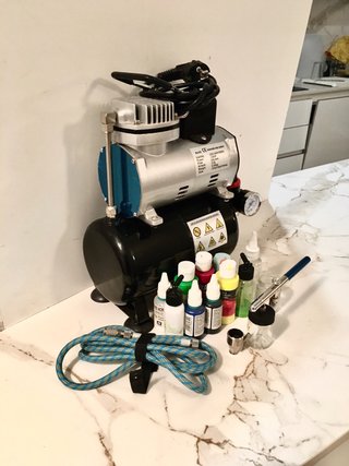 Compresor aerógrafo con accesorios