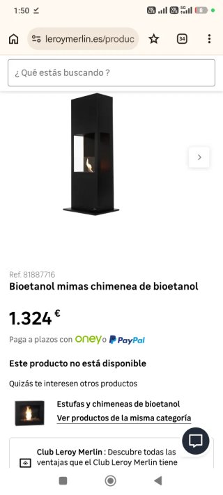 Chimenea Bioetanol Mimas Negra