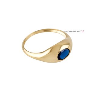 anillo oro 18k con piedra con circonita