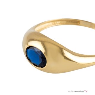 anillo oro 18k con piedra con circonita