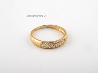 anillo oro 18k con piedra con circonita