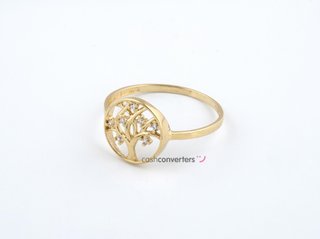 anillo oro 18k con piedra con circonita