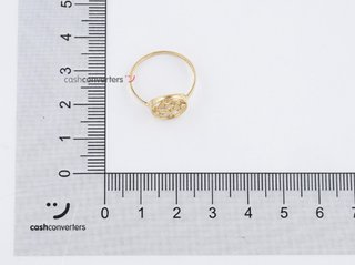 anillo oro 18k con piedra con circonita