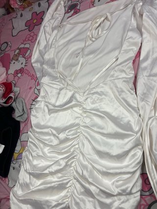 Vestido blanco encaje,vestido liso negro