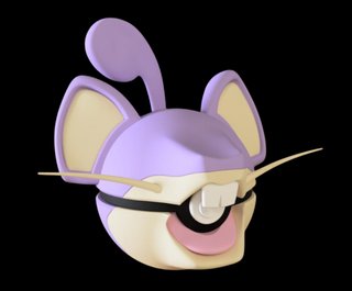 Pokeball de Rattata Impresa en 3D