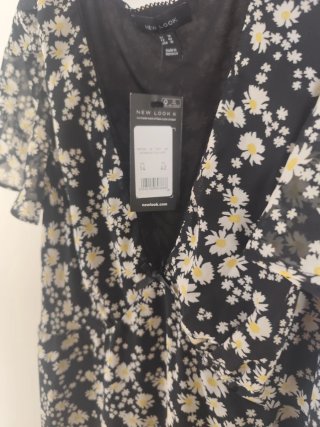Vestido largo floral New Look talla M